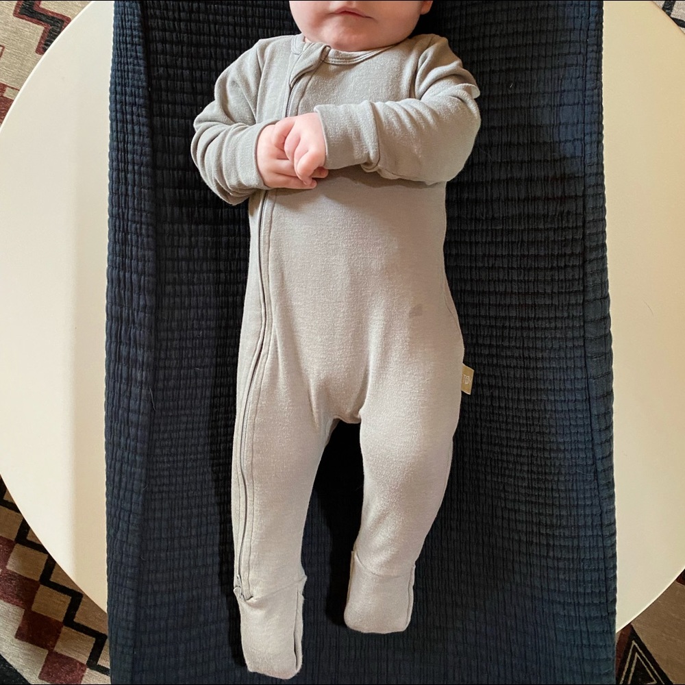 Neutral Grey Toey Jumpsuit Romper 25 inches